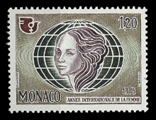 モナコ　国際婦人年切手
