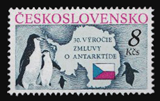 チェコスロバキア南極・ペンギン切手