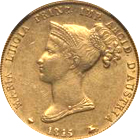 イタリア・パルマ-40リラ金貨-マリー・ルイズ