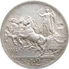 イタリア-10リラ銀貨-クァドリガ