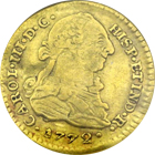 1781年 コロンビア 8エスクード金貨 カルロス3世