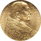 バチカン 1933～34 100リラ ピウス11世 金貨